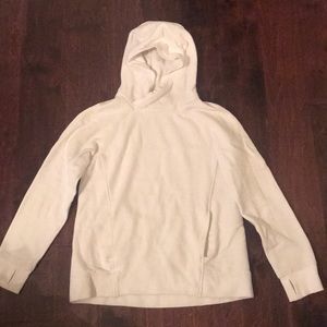 Lululemon white hooded sweatshirt